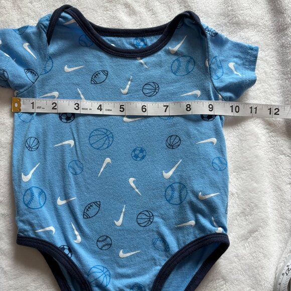 Nike Baby Boys 2-Piece Blue Bodysuit & Footed Sleeper Set 6M Just Do It Print - Picture 12 of 13
